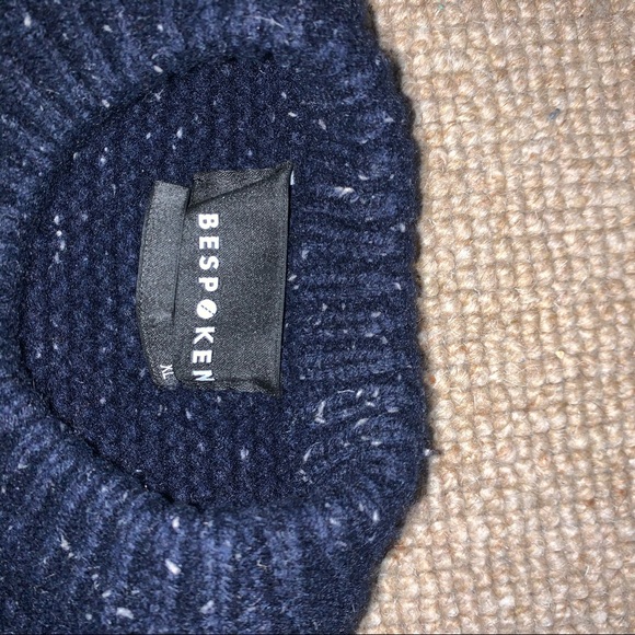 Dark blue wool sweater - Picture 3 of 5